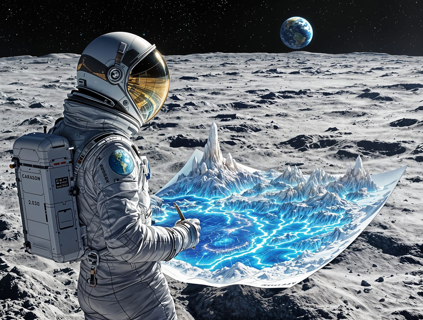 Surreal Lunar Cartographer Explores the Moon's Mystical Surf...