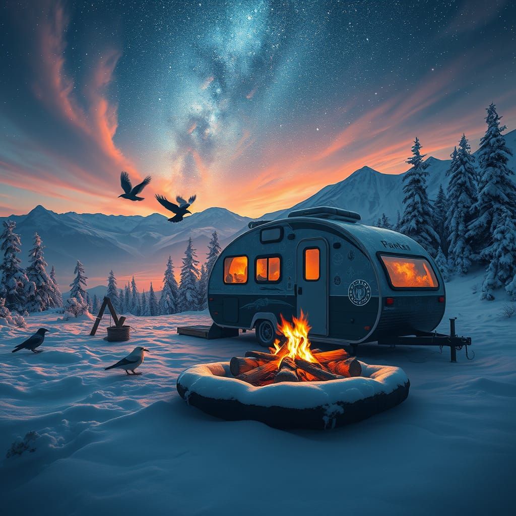 Ethereal Winter Wonderland in Cosmic Perspective