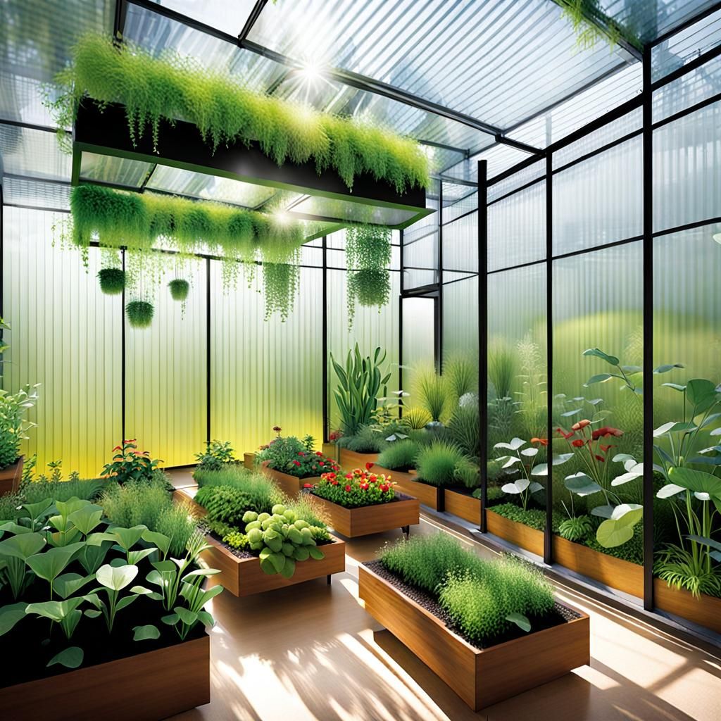Vibrant Translucent Polycarbonate Indoor Garden