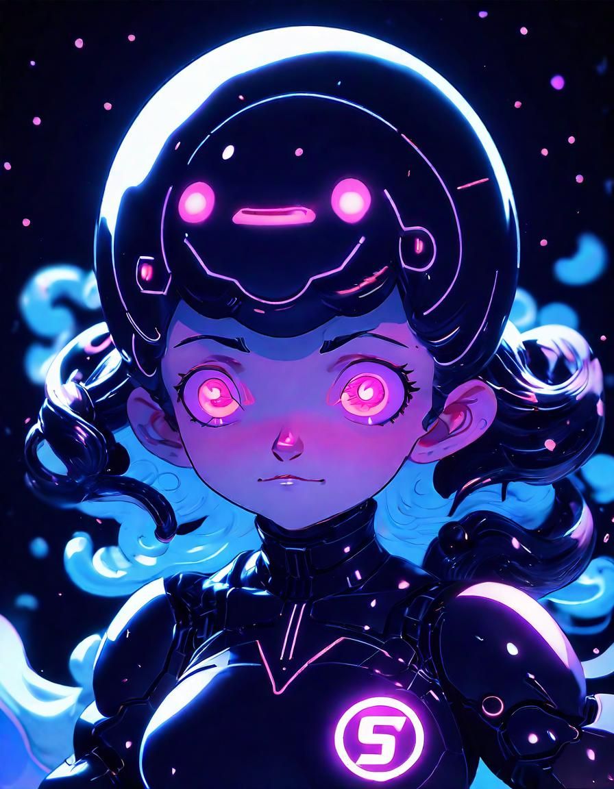 Adorable Slime Glob in Ink Drawing Style