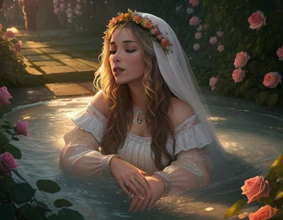 Hyperrealistic Face Bathed in Light: Splash Art