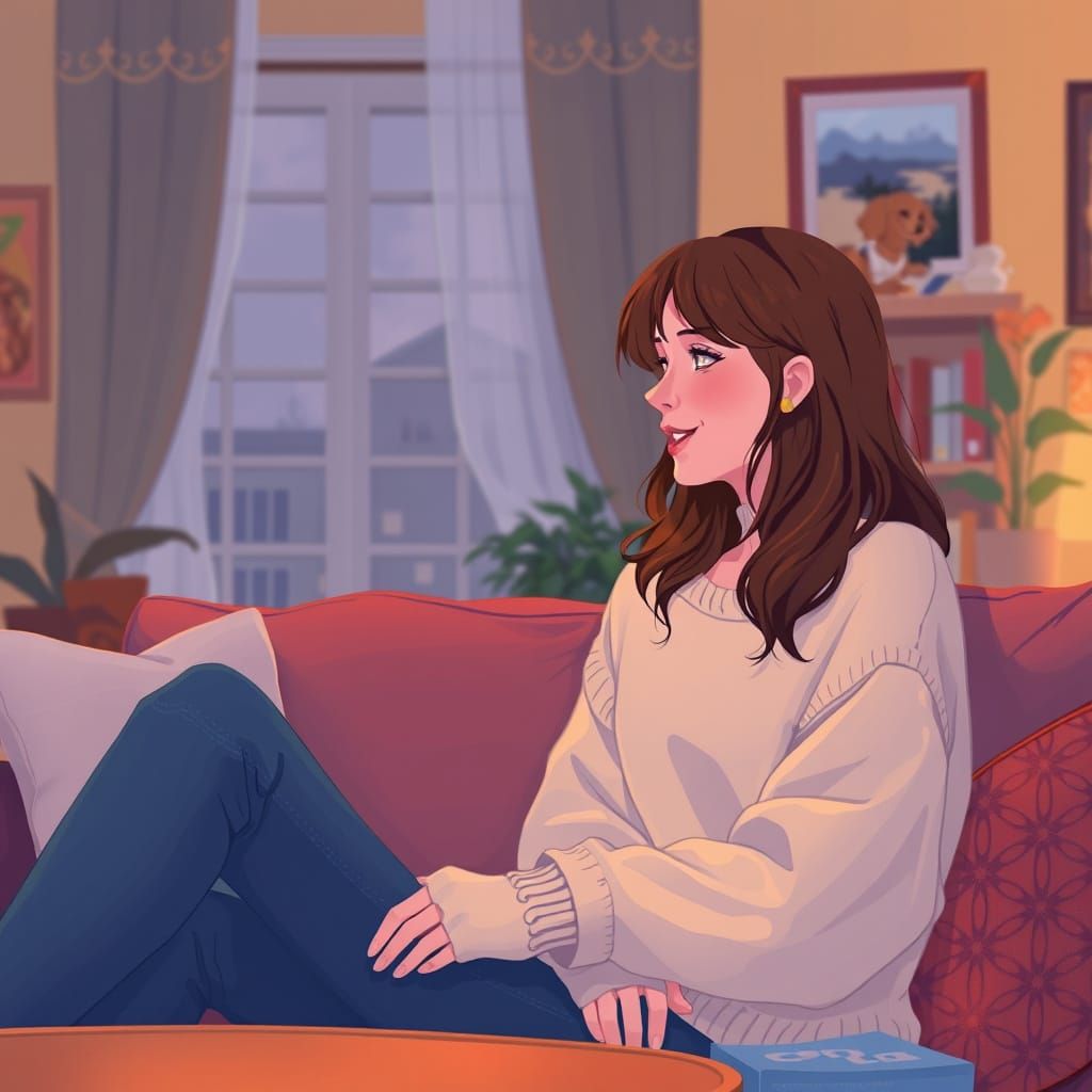 Dreamy Petra in Cozy Living Room