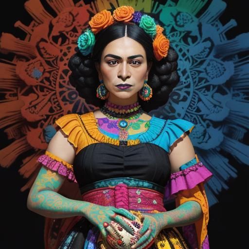 Day of the Dead Graveyard in Mexican Muralism Style