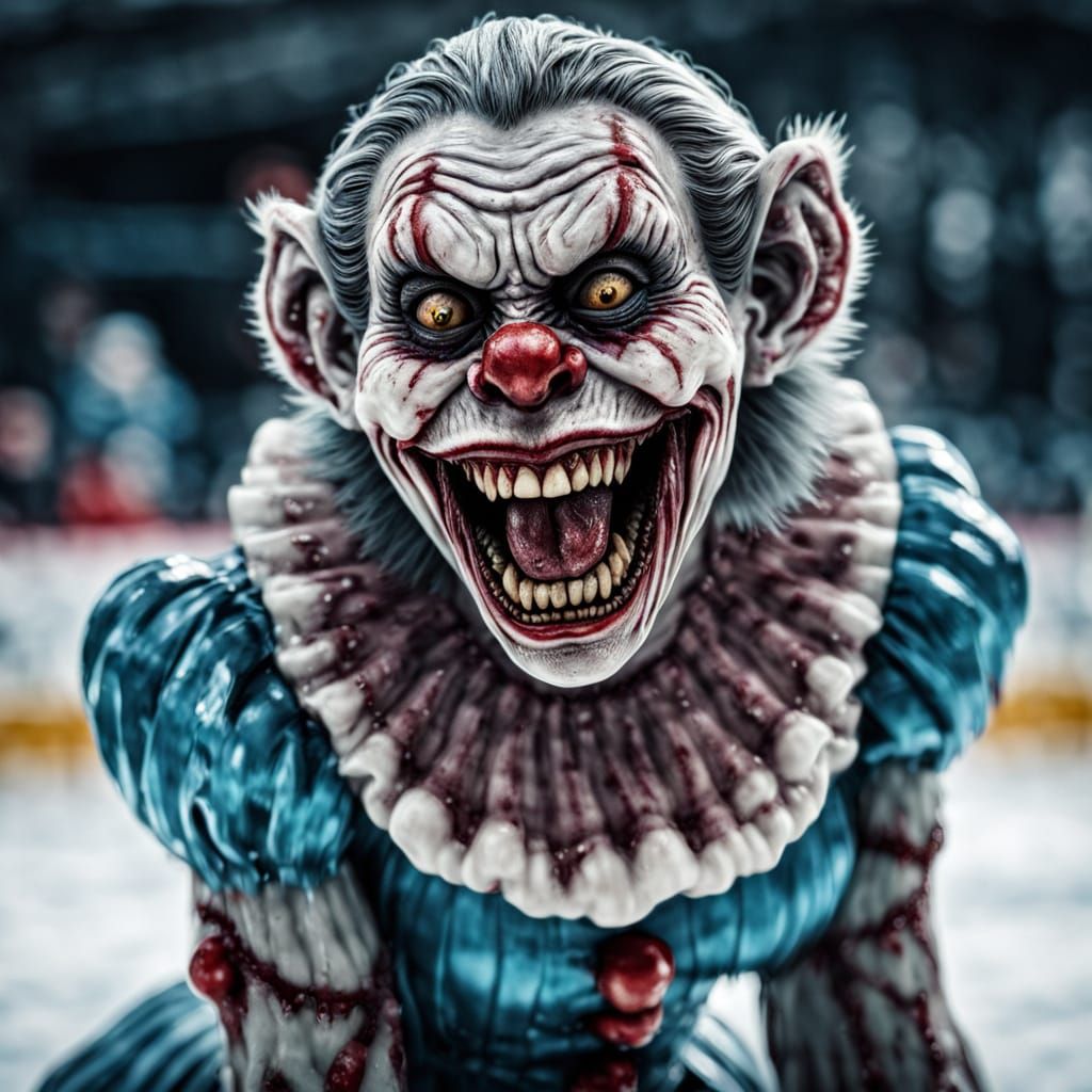 Hyperrealistic Ice Skater in a Zombie Apocalypse