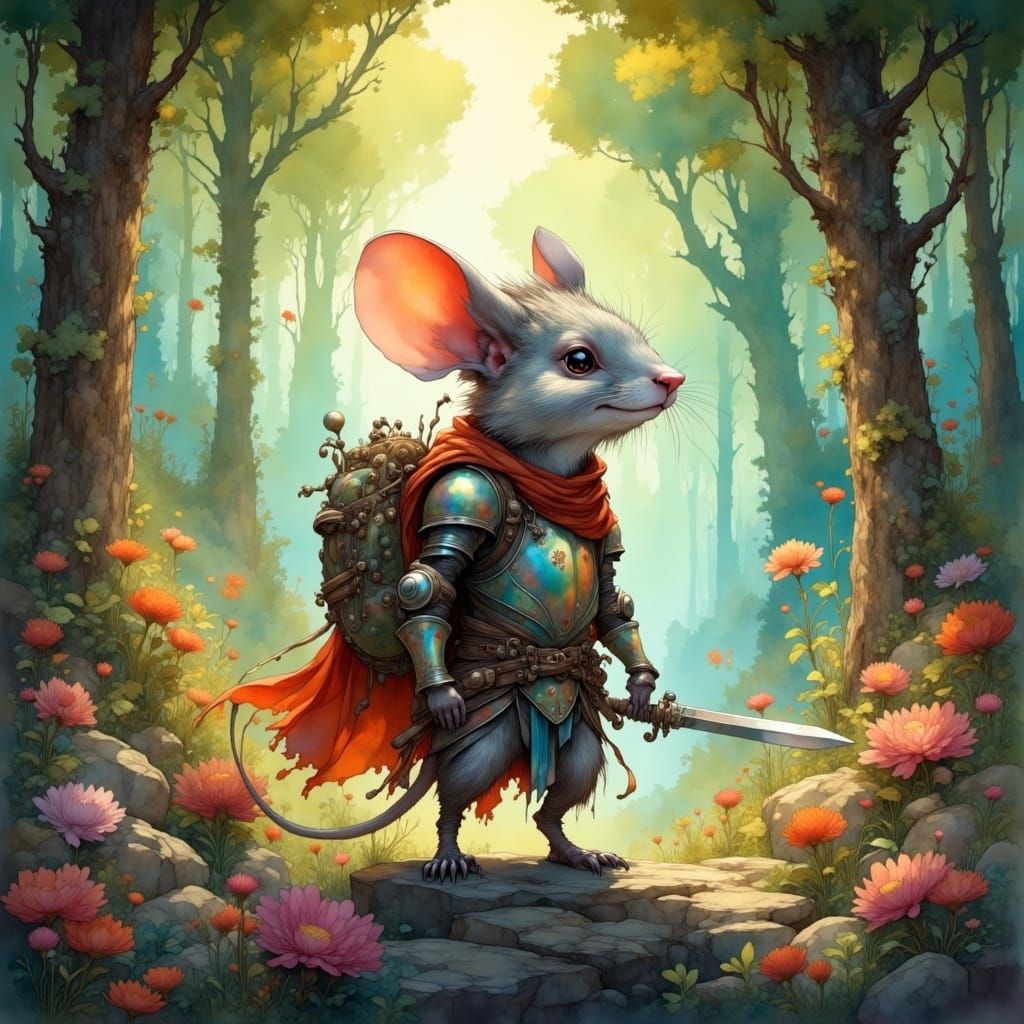 The Little beautiful Knight Mouse of cuteness and glory went away on hes big adventure jorney, to conquer losC64 heart.....