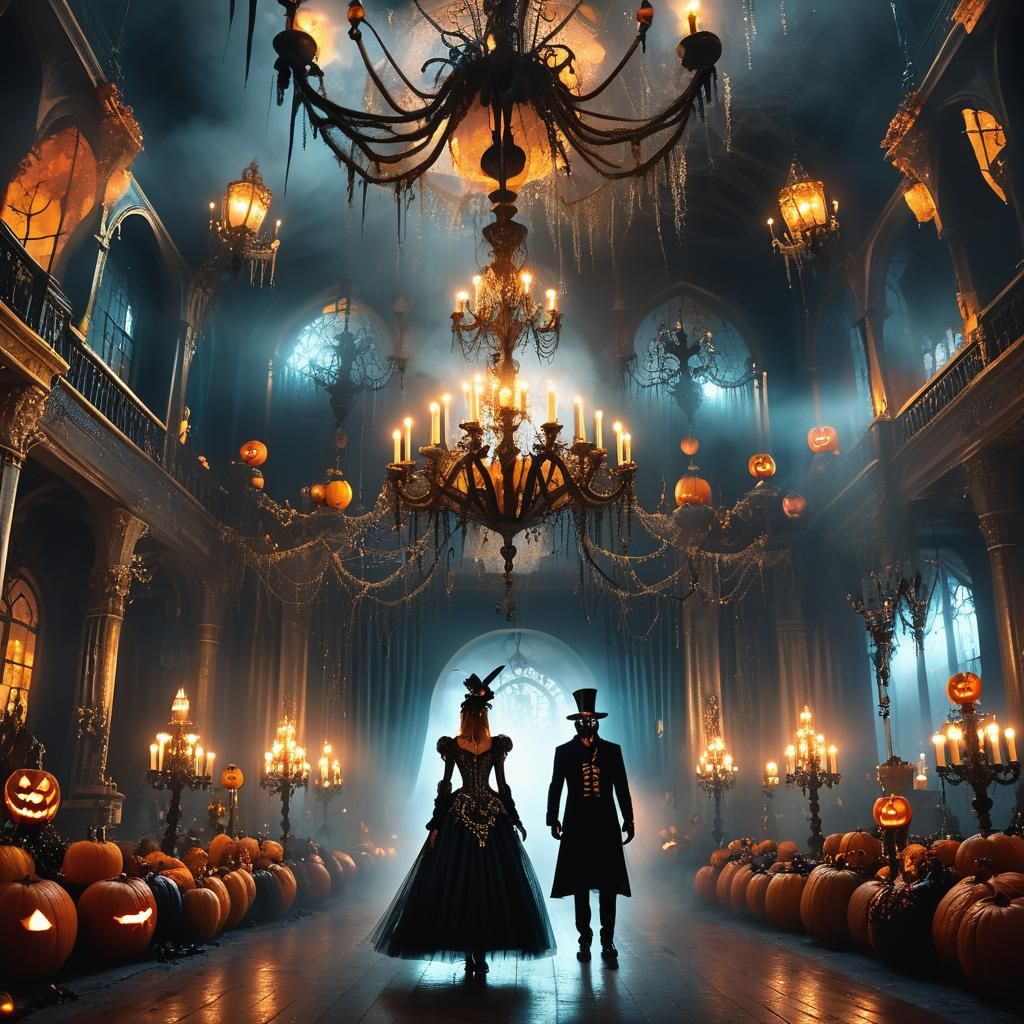 Lavish Masquerade Ball in Baroque Gothic Style