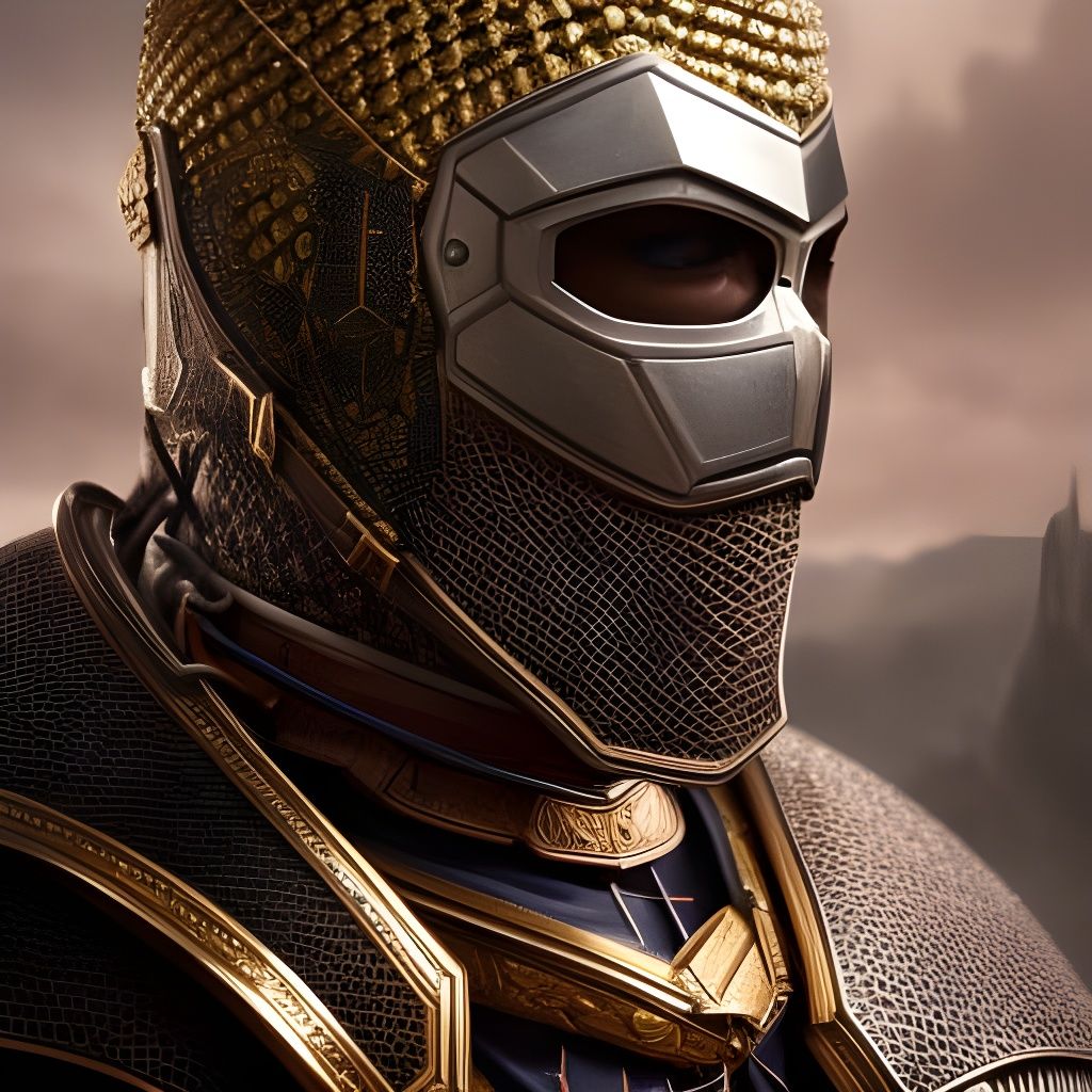 Detailed Knight Portrait in Hyperrealistic Style