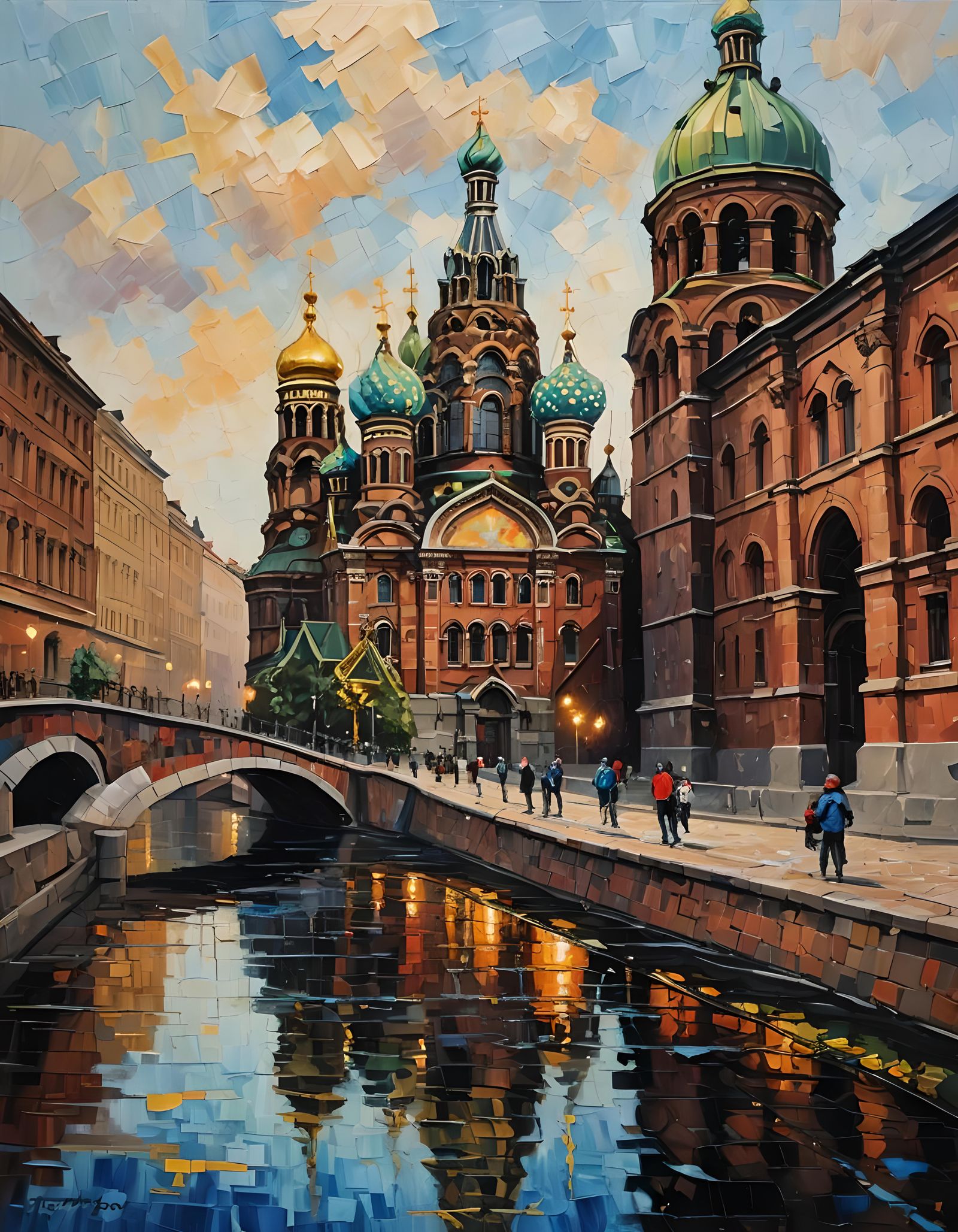 Church of Our Saviour: Oil Painting with Palette Knife