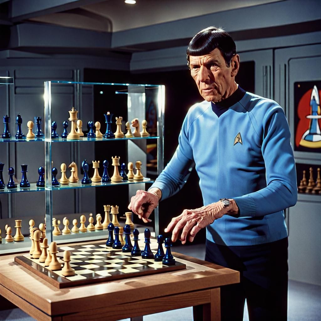 Spock Plays 3D Chess on Star Trek