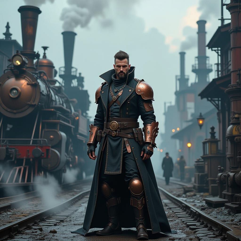 Dieselpunk Monarch in Industrial Kingdom