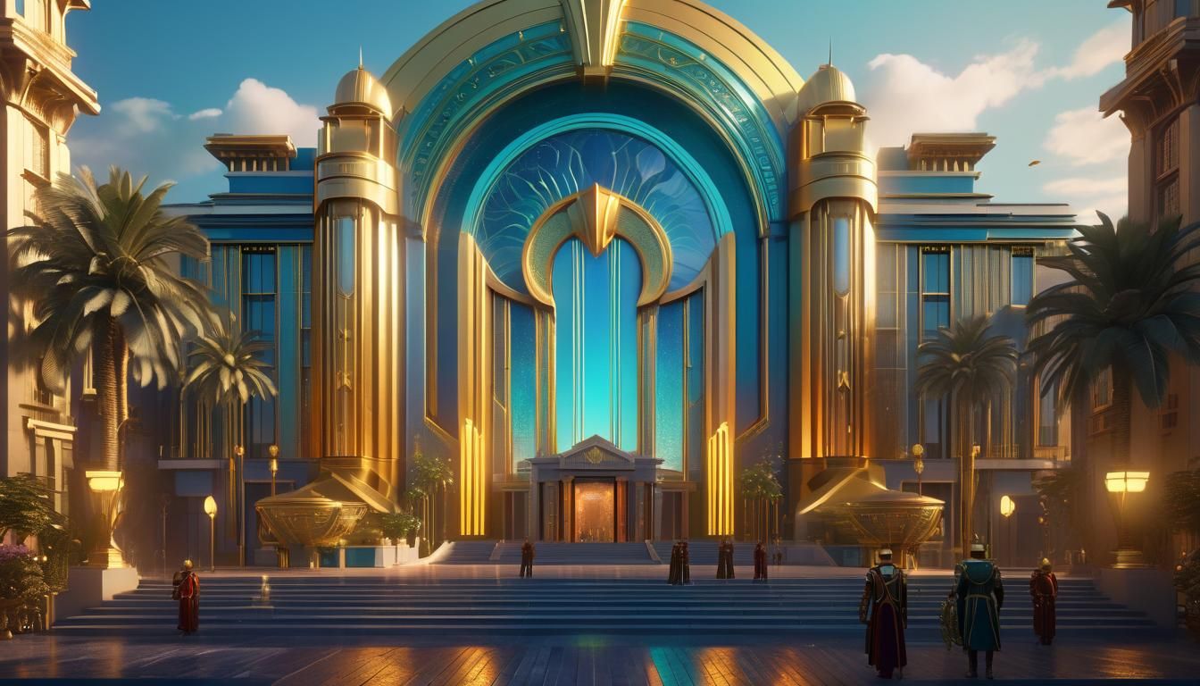 Atlantis Guard Art Deco Matte Painting