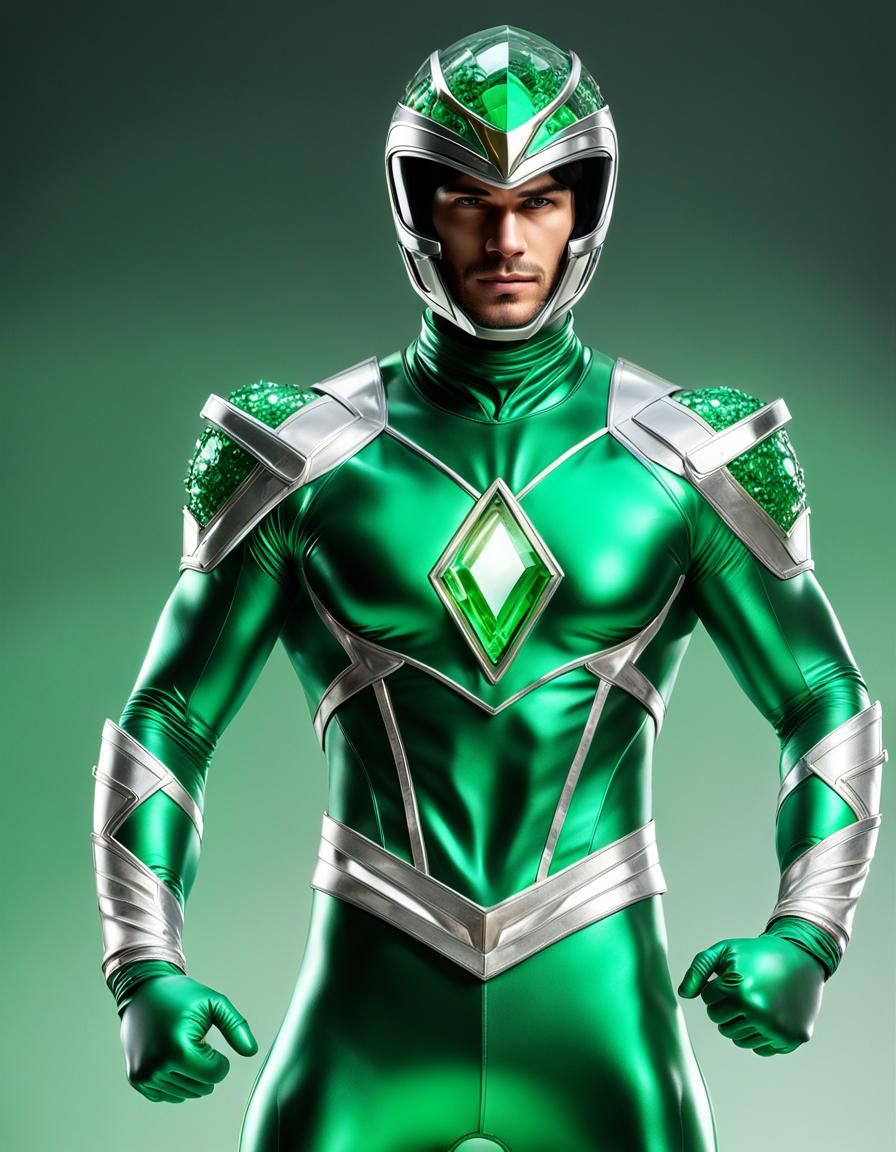 Handsome Fractal Power Ranger in Crystal Chrome Outfit