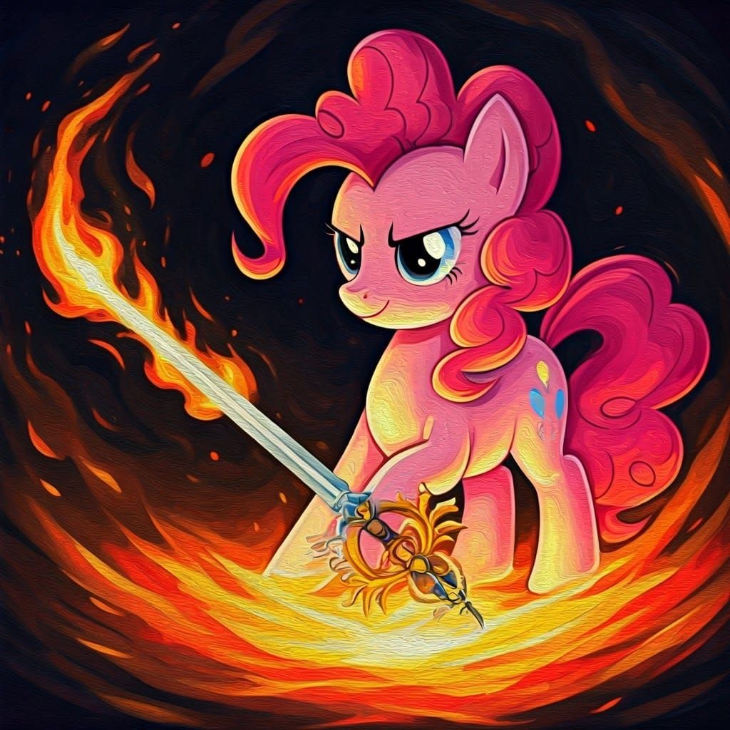 Magical Pony Wields Shimmering Keyblade in Blazing Dream