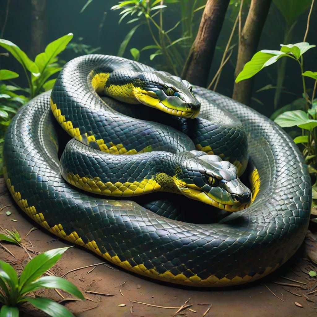 Giant Anacondas Generated by AI