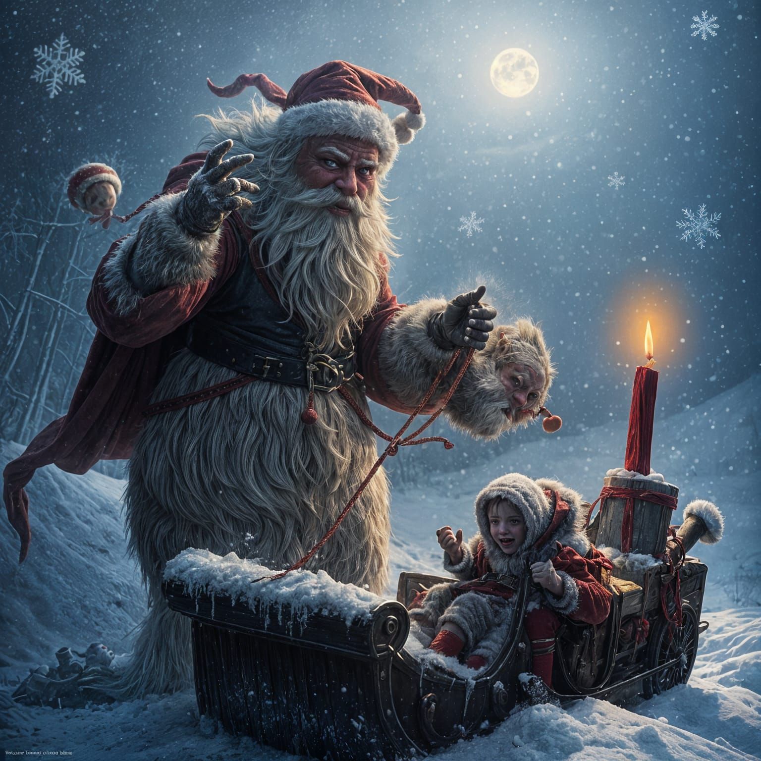 Evil Snowman in Horror-Inspired Art