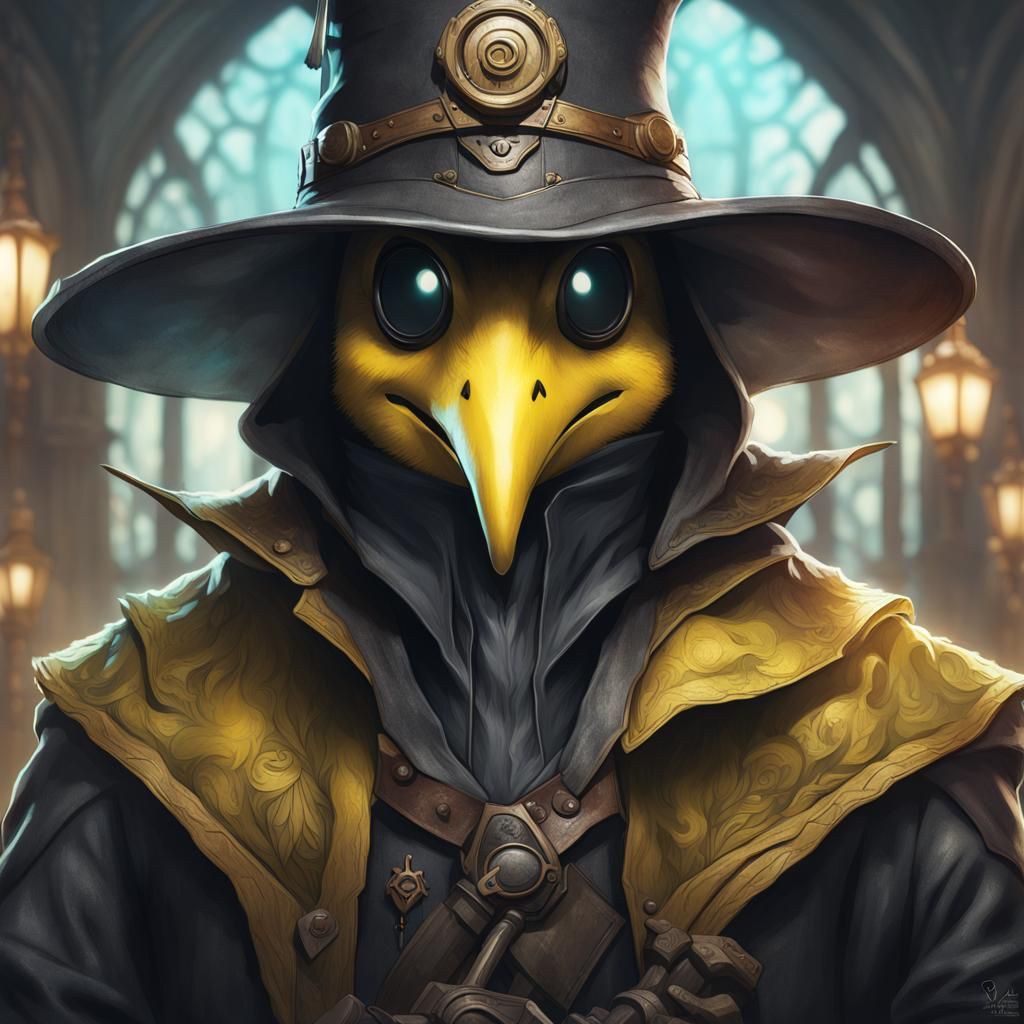 Pikachu as Plague Doctor Concept Art