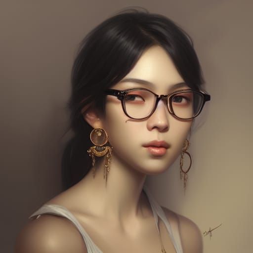 Asian Girl Portrait with Dynamic Lighting