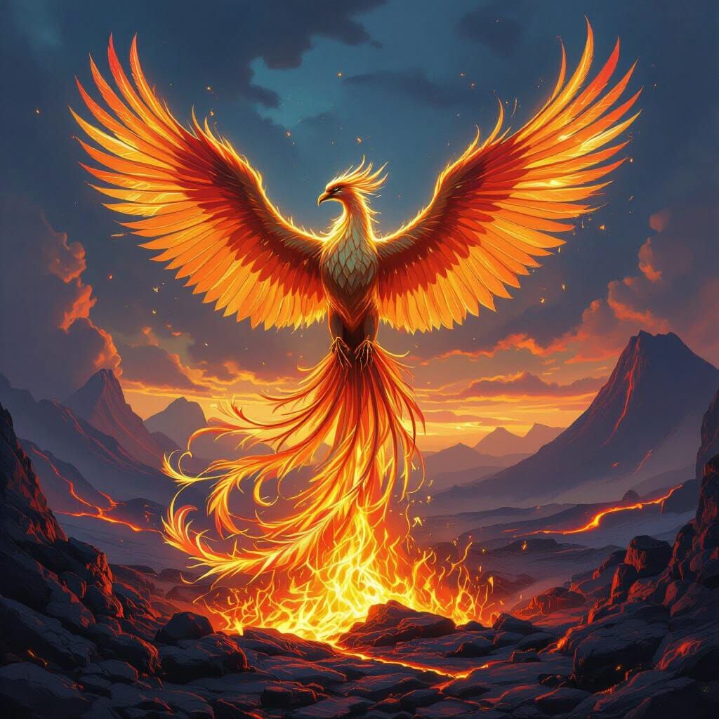 Phoenix Rising: Iridescent Fantasy Art