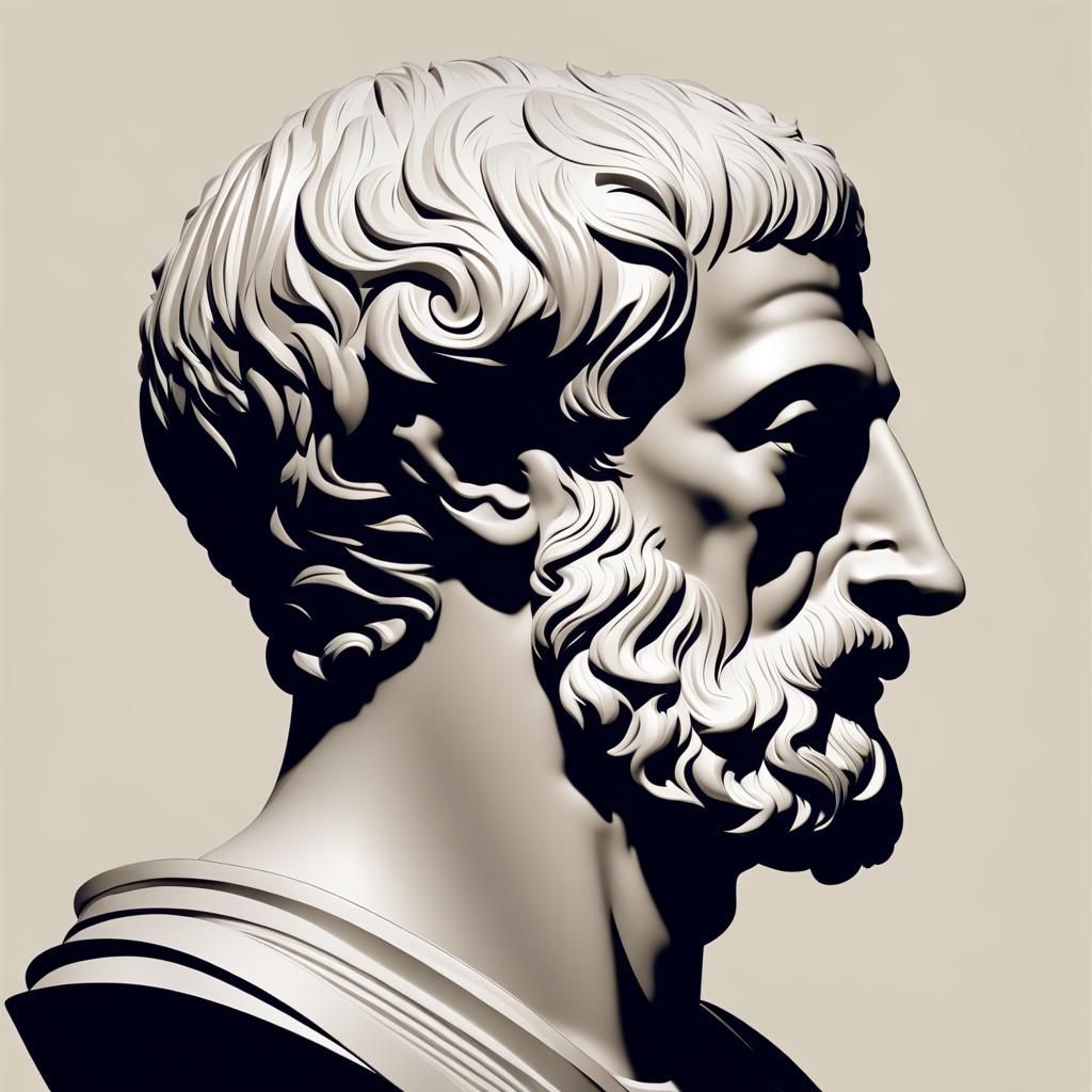 Aristotle Side Profile Portrait