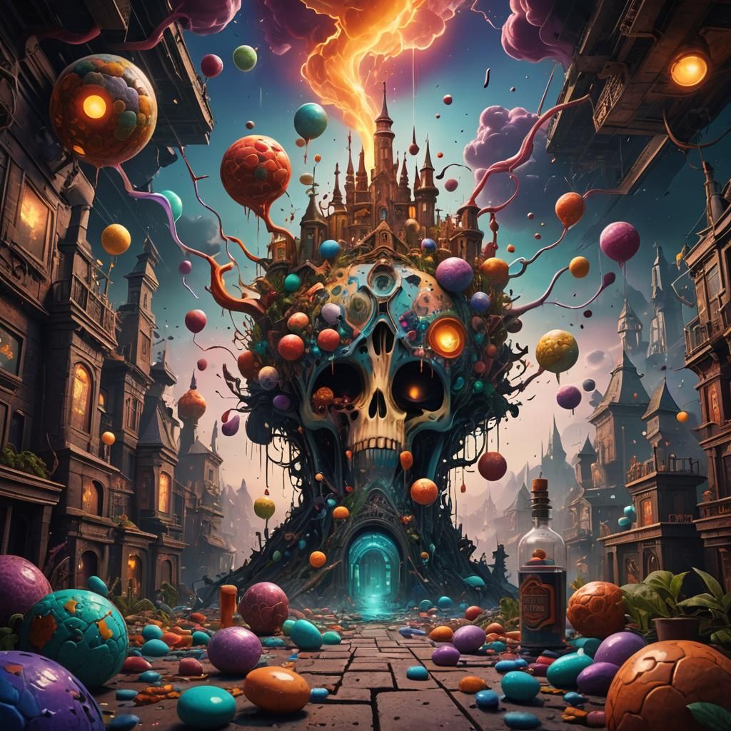 Fantastical Depiction of Euphoria in Matte Painting