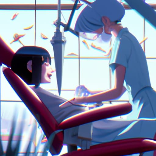 Vampire Girl at the Dentist: Studio Ghibli Style