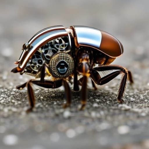 Clockwork Robot Beetle Macro Photo