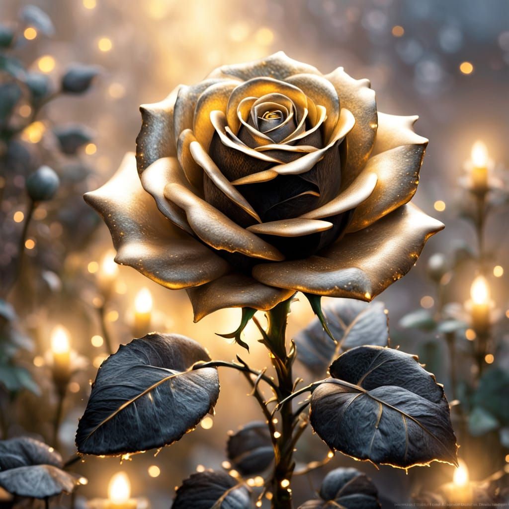 Ethereal Fantasy Gold Rose in Soft Focus