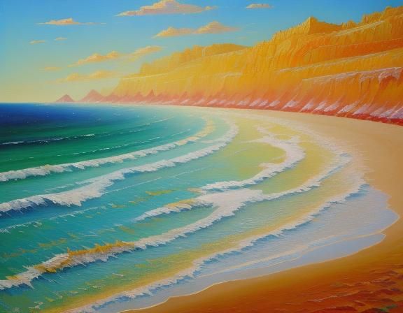 Sands of Time: Expressionist Oil Painting
