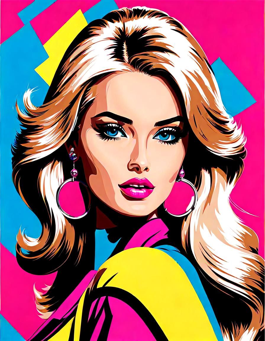 Barbie Girl in Pop Art Style