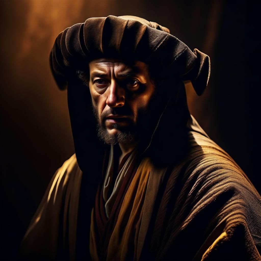 Judas Iscariot Portrait in Rembrandt Style