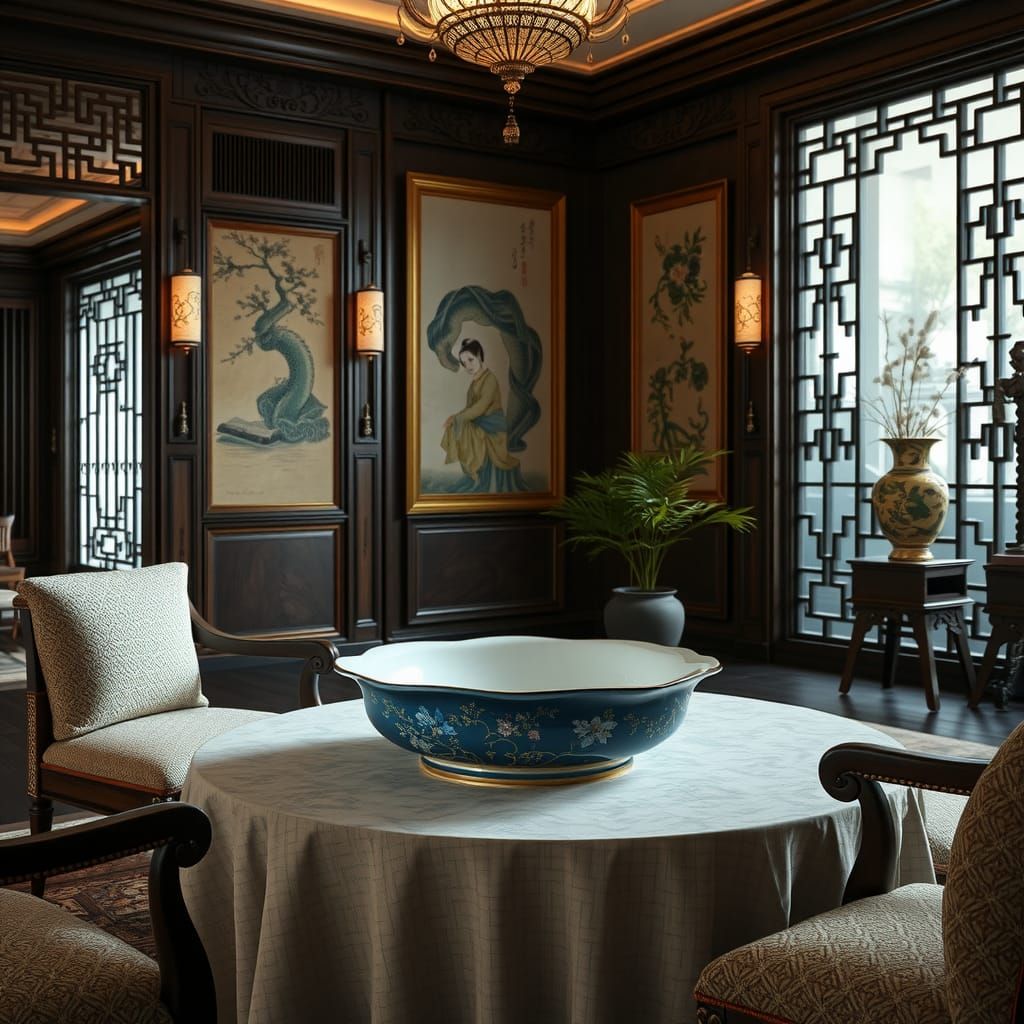 Chinese Teapot with Peach Blossoms in Qing Style