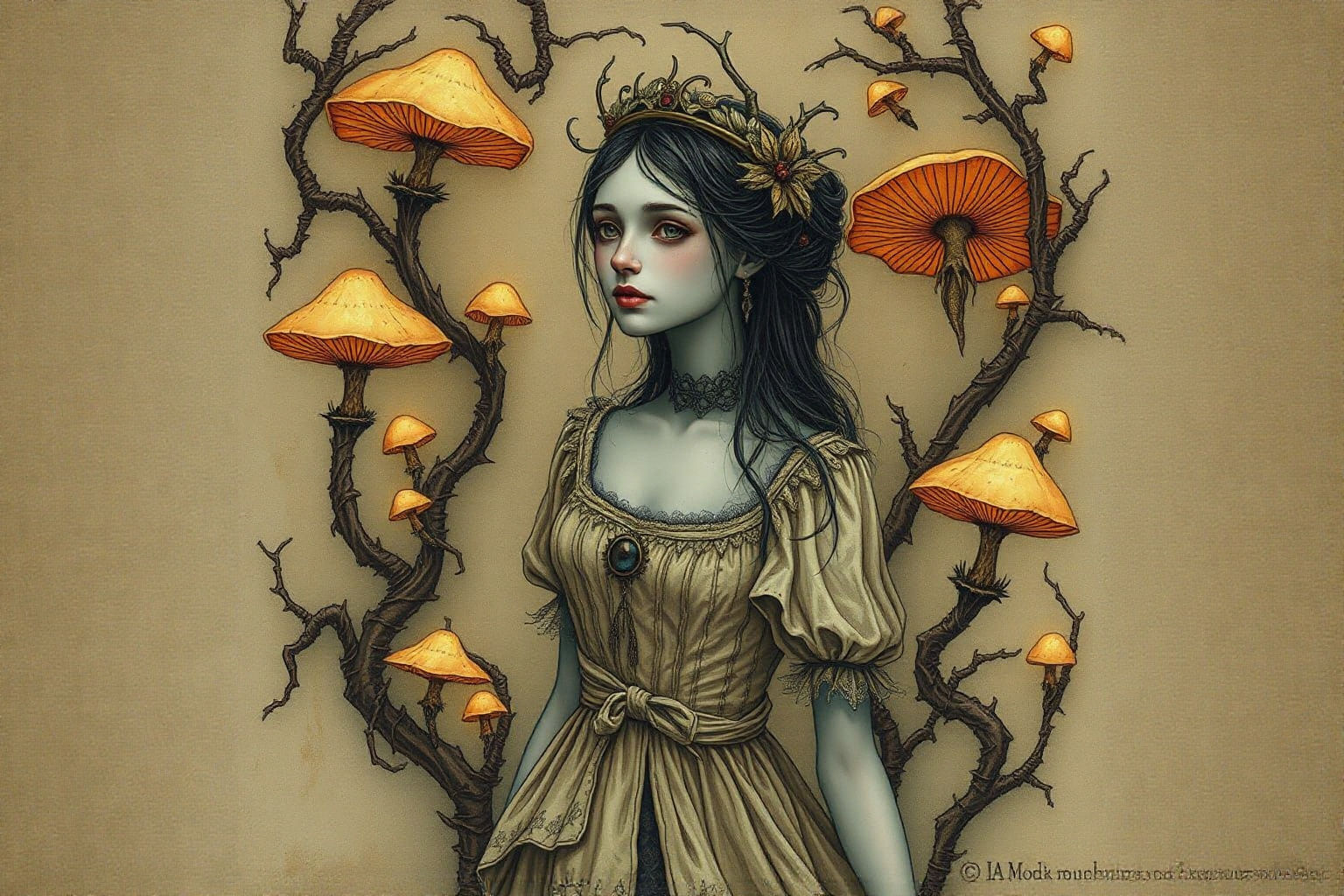 Whimsical Cruelty in Mixed Media Art