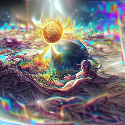 Earth in the Sun: Holographic Cosmic Illustration