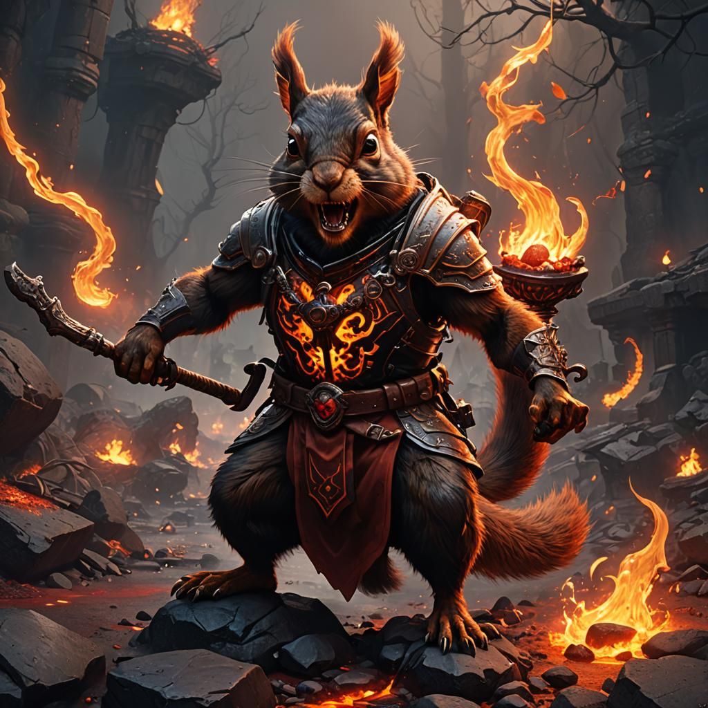 Bloodthirsty Squirrel in a Diabolo Game Style