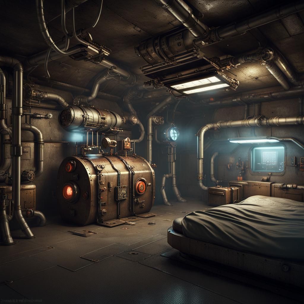 Underground steampunk-bunker