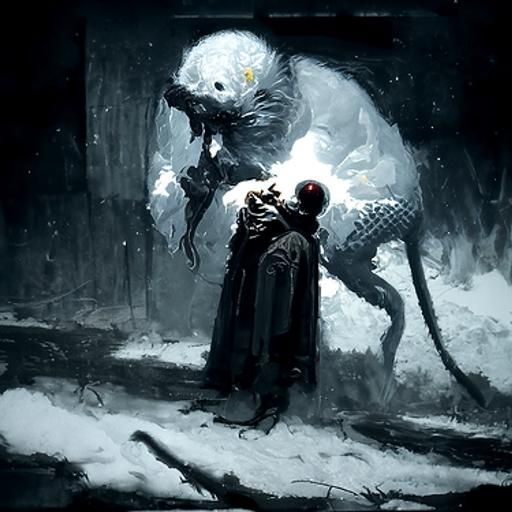 Gothic Horror Scene Inspired by Gustave Doré