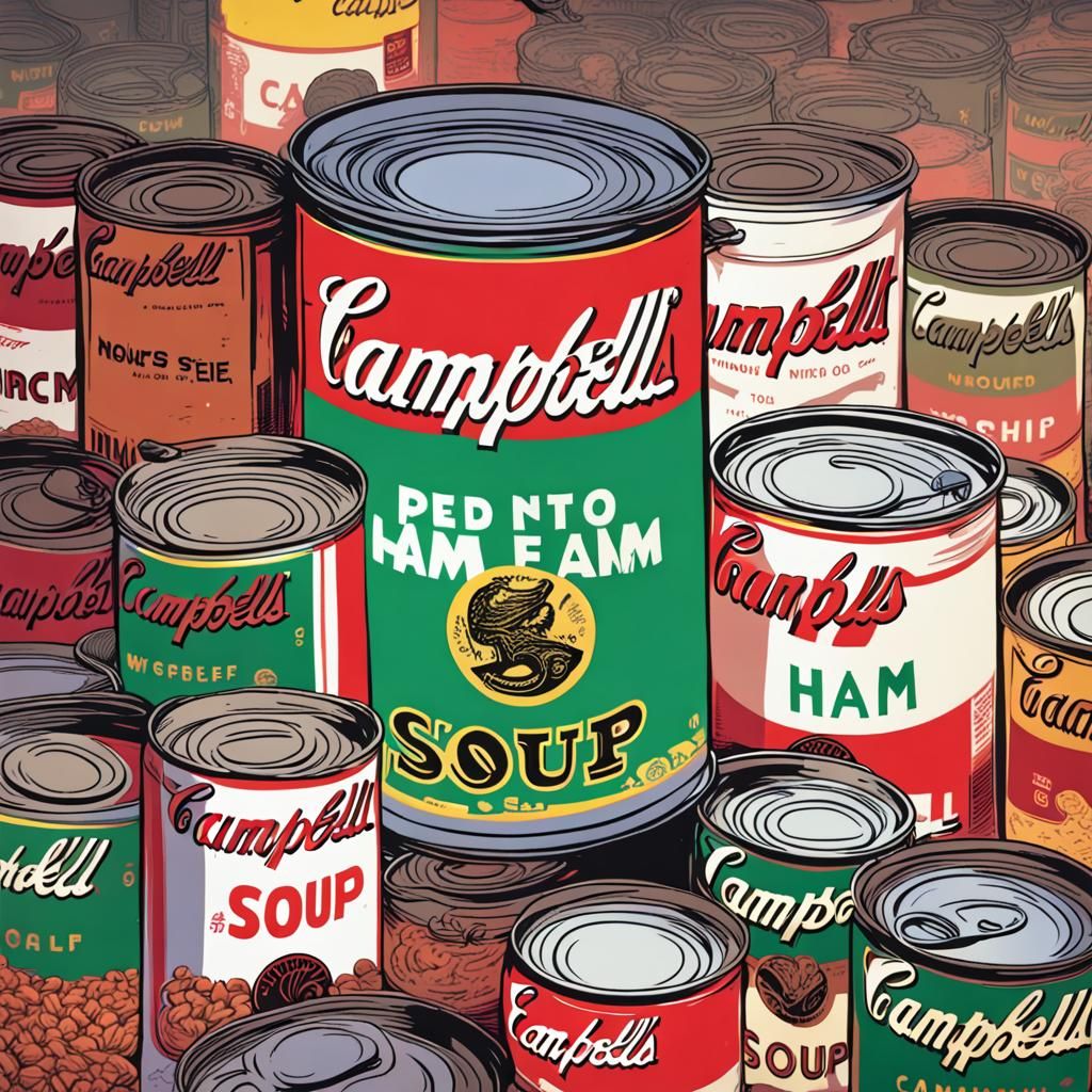 Campbell's Soup Can in Style of Pop Art