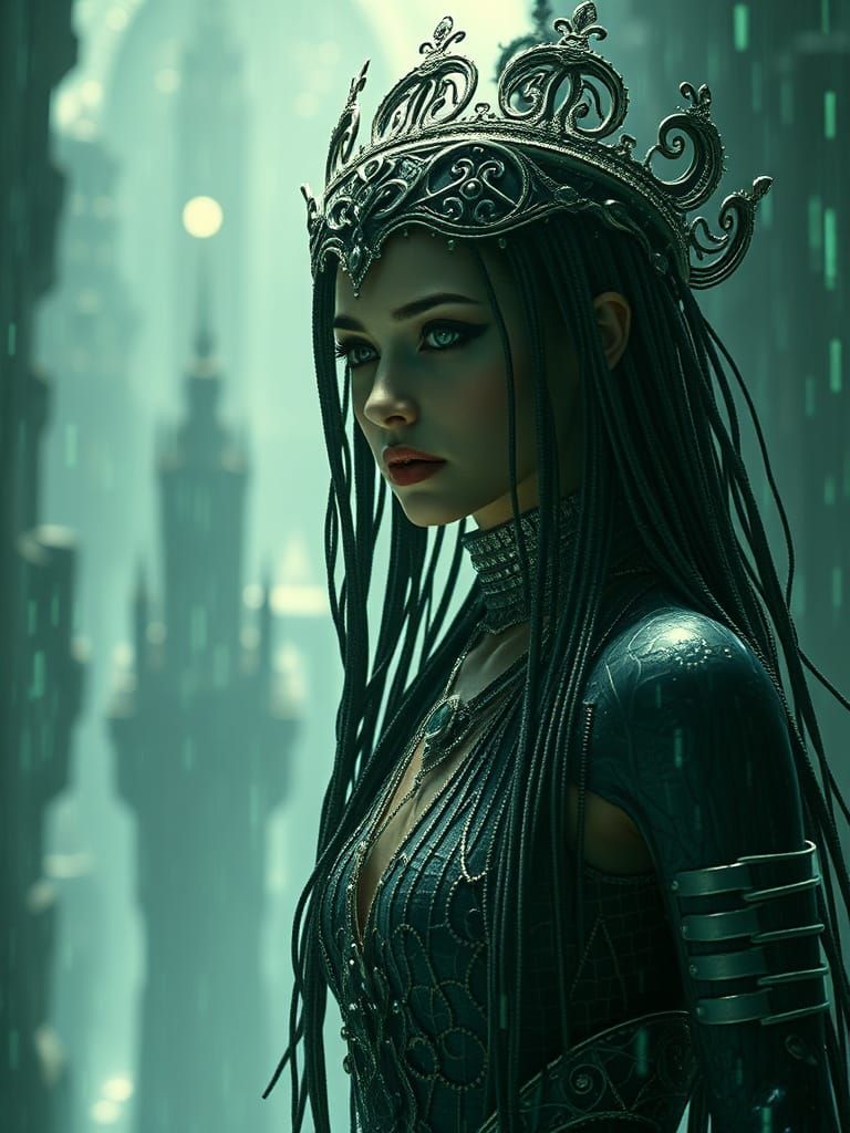 Epic Matrix Goddess in Digital Matte Painting