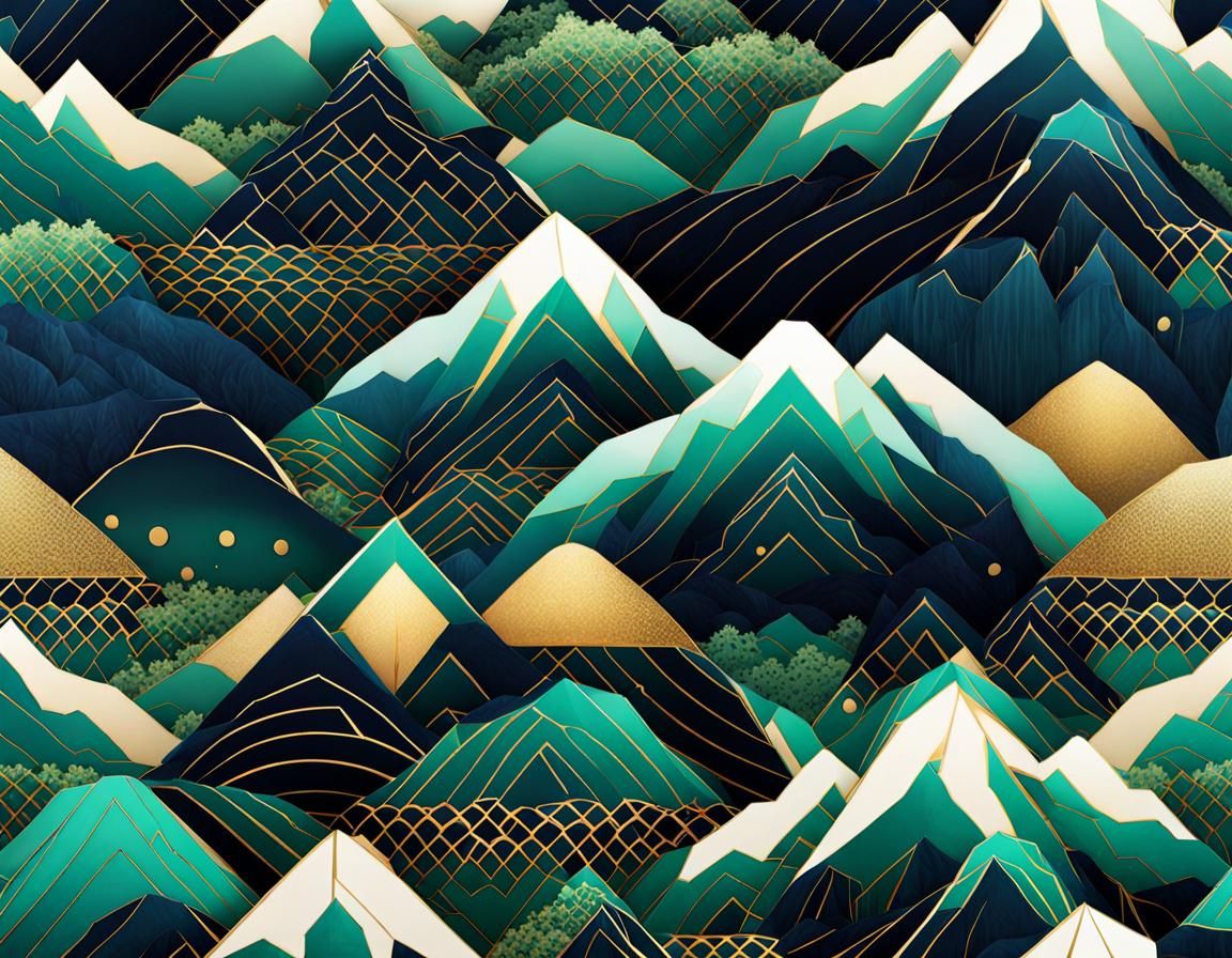 Futuristic Gothic Valley with Kintsugi Elements