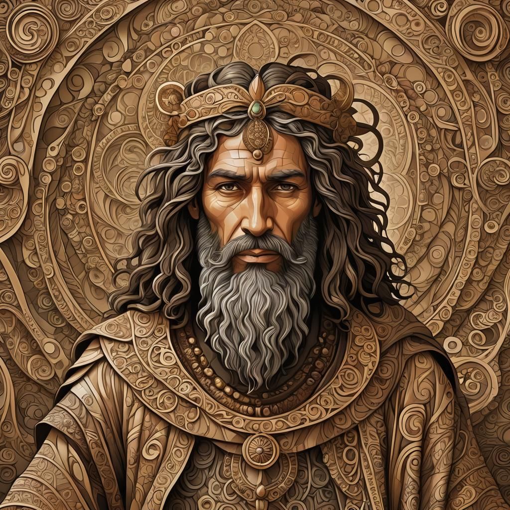 John the Baptist in Abstract Vector Fractal Art