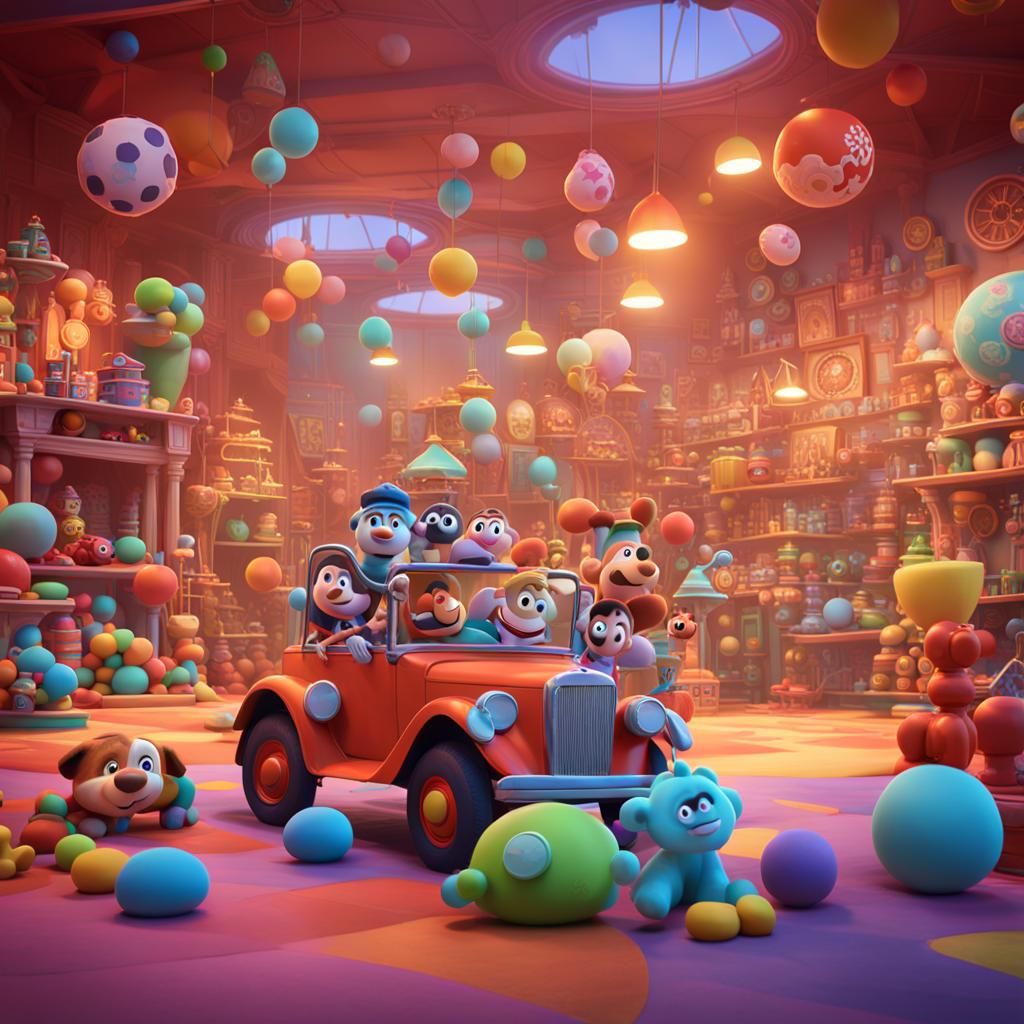 Land of Misfit Toys in Toyland as 3D Digital Art