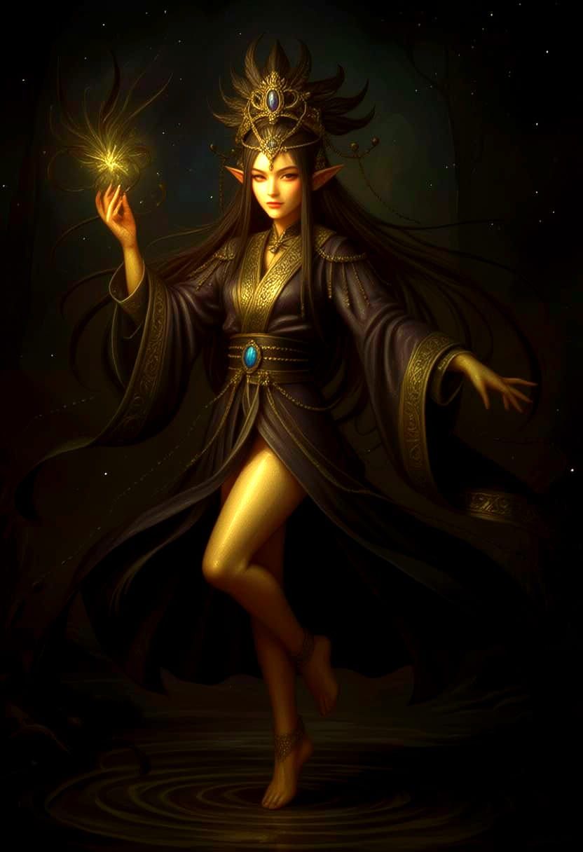 Enchanting Gothic Painting with Ornate Details