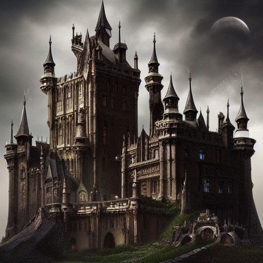 Epic Gothic Villain Lair: Cinematic Digital Painting