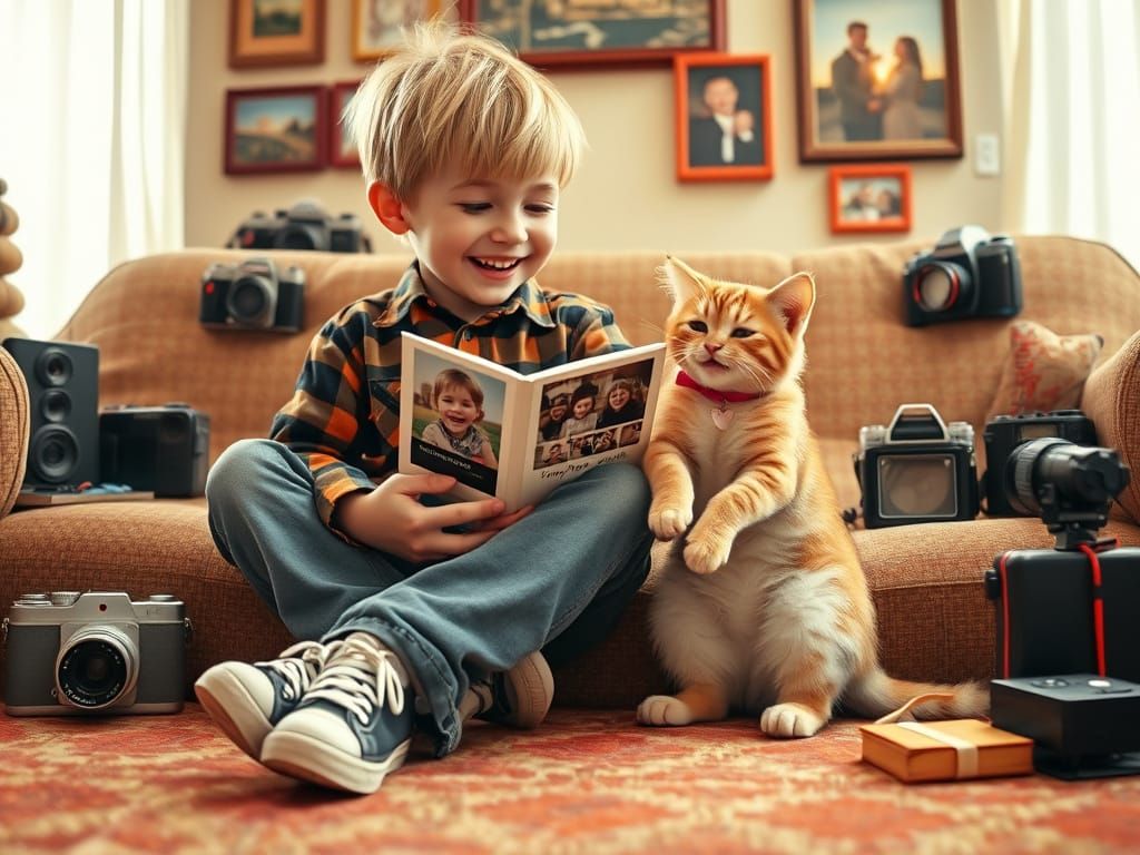 Retro Whimsy of Childhood Memories Captured in a Polaroid Mo...