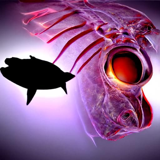 deep sea fish detailed volumetric lighting stock photo
