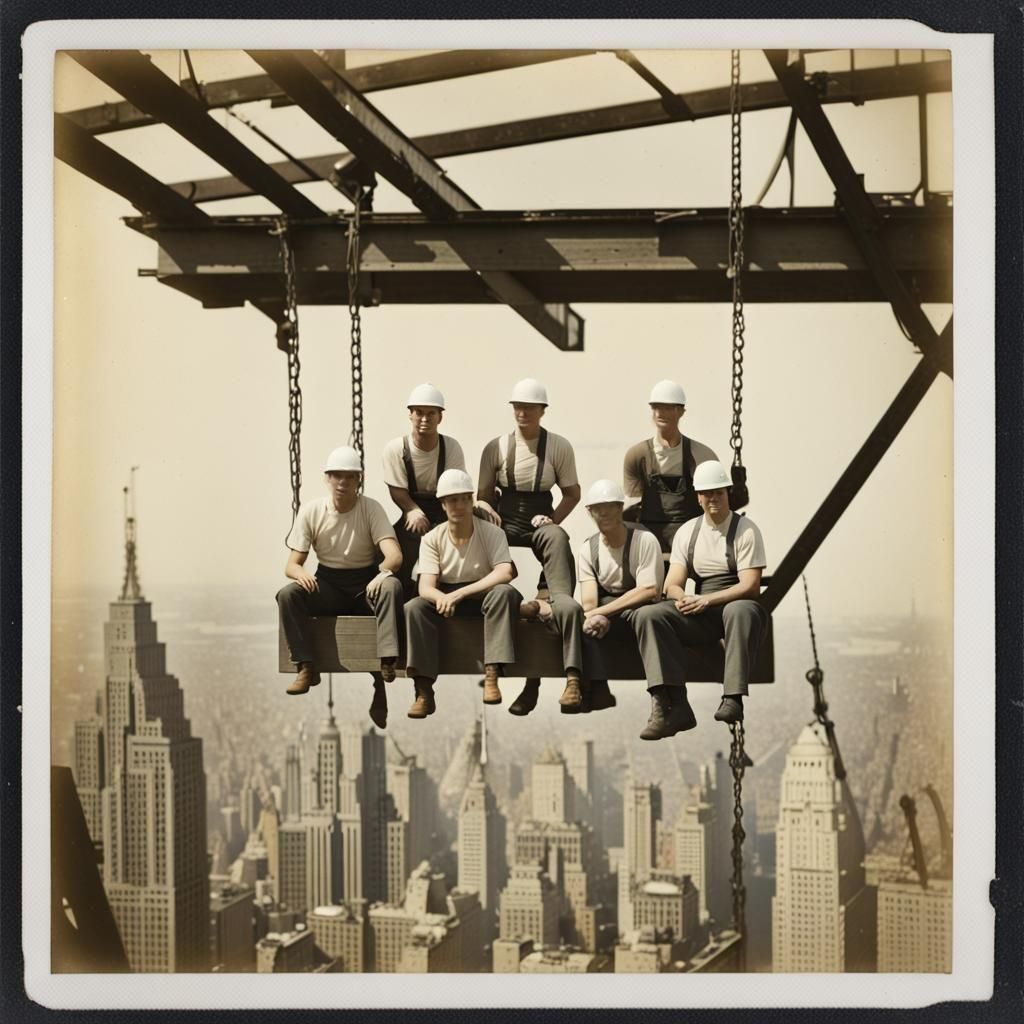 1930s Construction Workers High Above New York