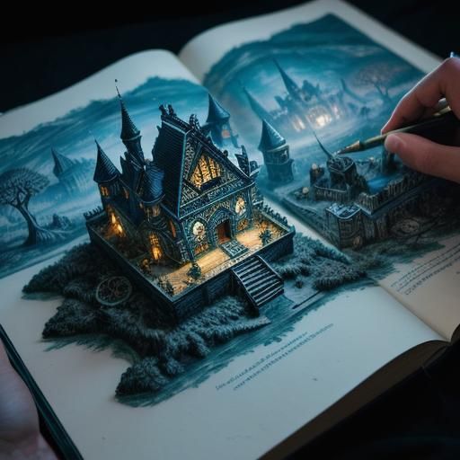 Magical Fantasy World Pop-Up Book Creation
