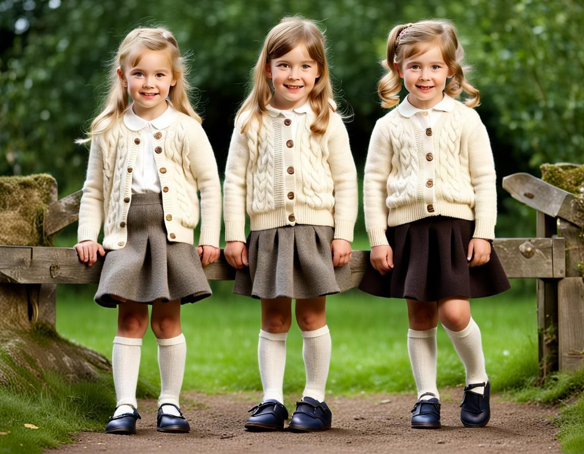 British Girls in Cashmere and Wool