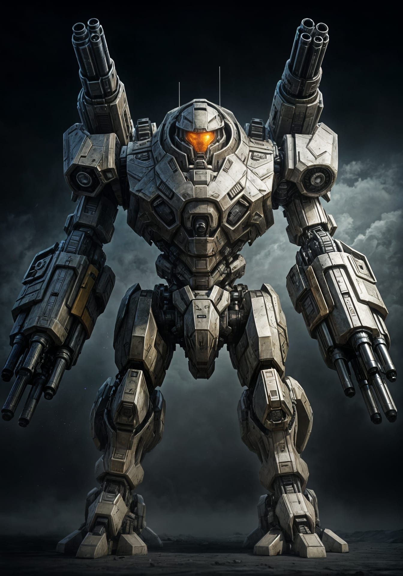 Armored Core Mech in Epic Atmosphere