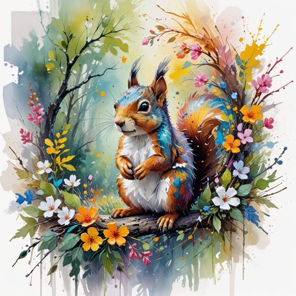 Surreal Whimsy on Sunlit Orchard Boughs